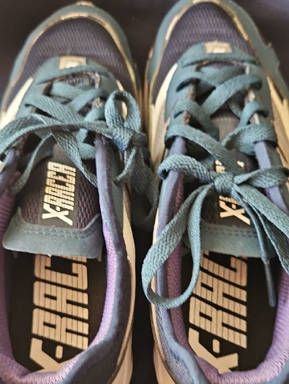 New Balance Teal Navy White Athletic Shoes - Picture 5 of 5